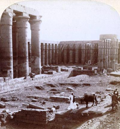 Stereoscope photograph of Karnak temple, 1900